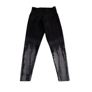 Women's Onzie Black & Grey Tie Dye Print Leggings